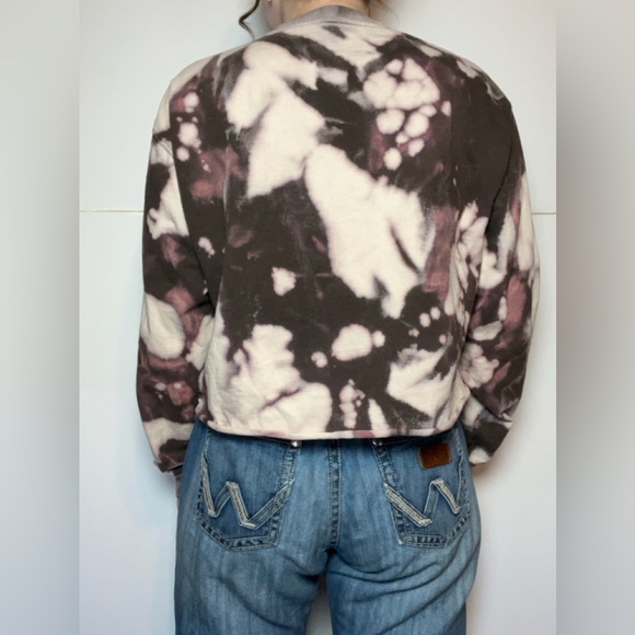 Carhartt Cropped Tie Dye Henley Long Sleeve Workwear Top - Picture 5 of 8